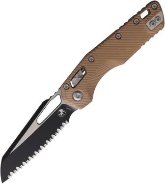 MCT2103FLBN Microtech Standard Issue MSI Ram-Lok Pocket Knife Fluted Brown